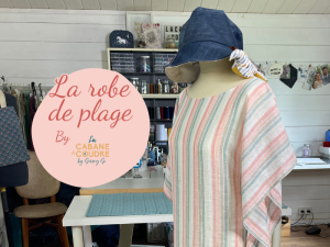 La cabane à coudre tutoriel vidéo gratuit disponible sur YouTube pour coudre une robe de plage