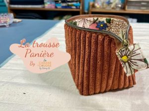 La cabane a coudre tutoriel gratuit disponible sur YouTube pour coudre une trousse panière