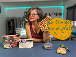 La cabane à coudre tutoriel vidéo gratuit disponible sur YouTube pour coudre une trousse à soufflet