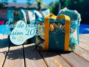 La cabane à coudre tutoriel vidéo gratuit disponible sur YouTube pour coudre le sac de plage 2022