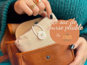 La cabane à coudre, tutoriel vidéo gratuit pour débutant disponible sur YouTube pour coudre un sac de course pliable