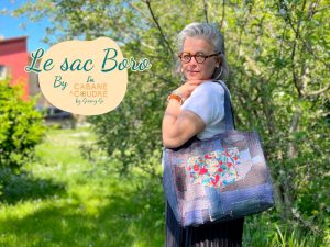 Coudre sac inspiration boro la cabane à coudre tuto débutas disponible sur youtube